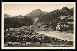 AK Lungern, Ortsansicht mit dem Wylerhorn und Lungernsee