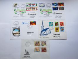 Sonceboz-Sombeval divers enveloppes philatéliques.