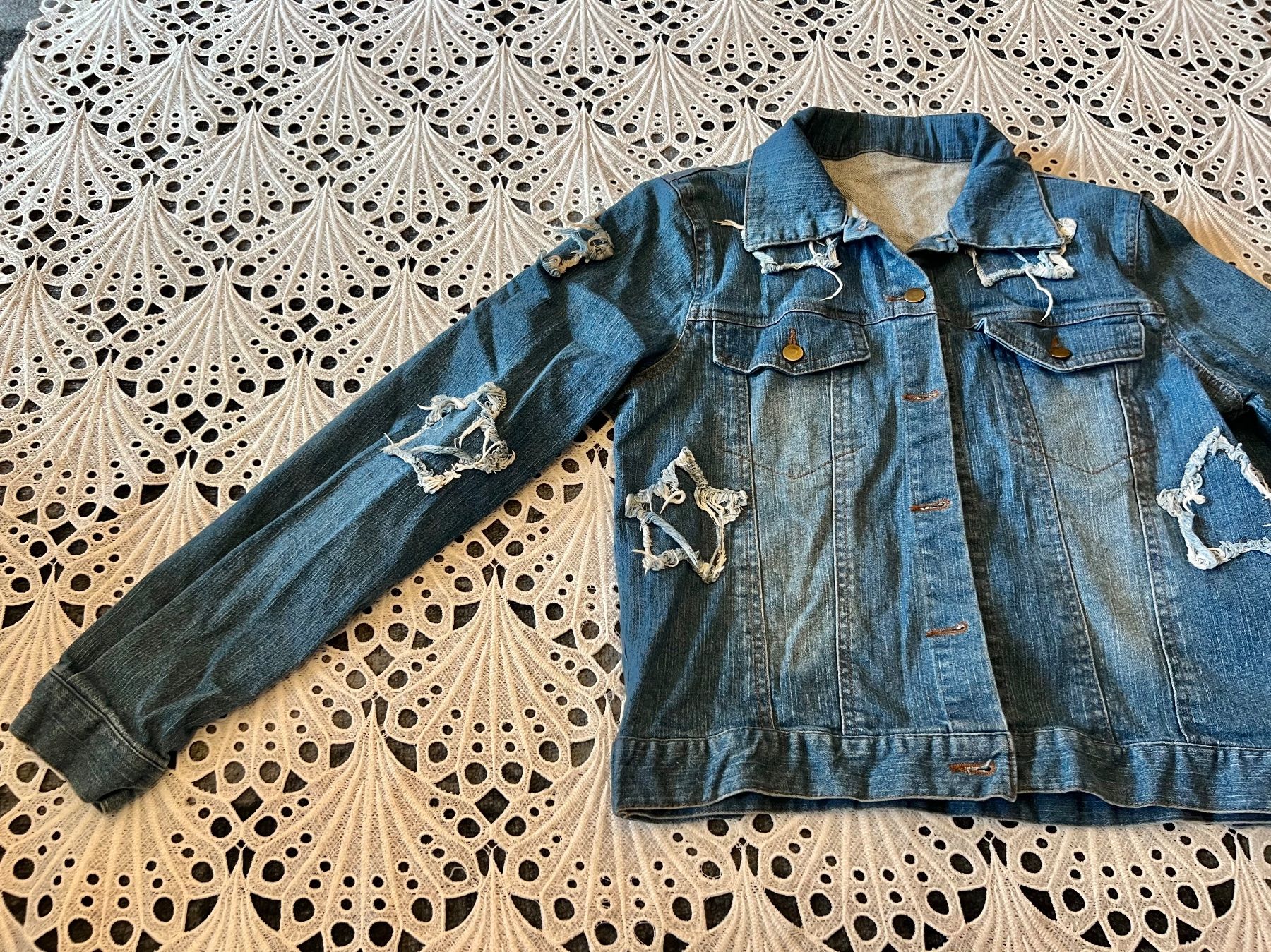 Jeans: Damen Denim Jeans Jacke Blau Gr S – Usato da Frenkendorf venduto da Style365 2