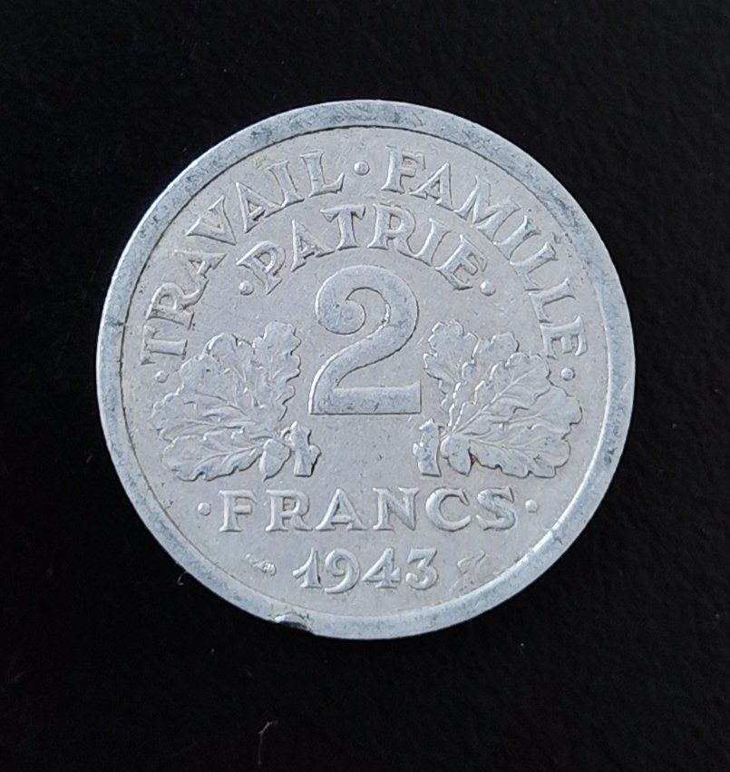 Tutti le monete: 2 Francs Münze Frankreich 1943 – Usato da Lenzburg venduto da Dani_Lenzburg