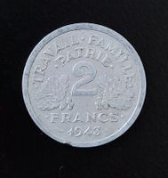 2 Francs Münze Frankreich 1943
