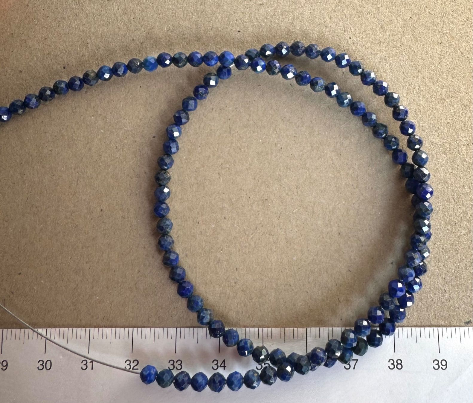 Catenine: Lapis Lazuli  facettiert  Strang    3.5mm      auf Flexdraht – Nuovo e nell'imballaggio originale da Leuggern venduto da gemshow 6