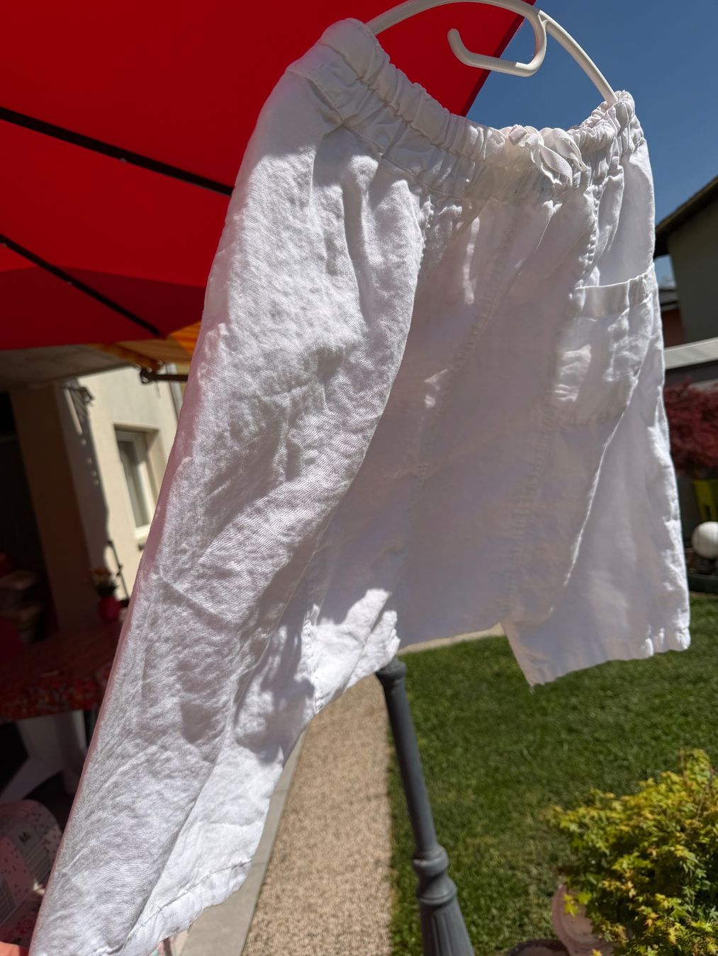 Pantaloni: Sommer Hose mit Leinen - weiss - Gr. S – Usato da Cugnasco venduto da tizianaq 1