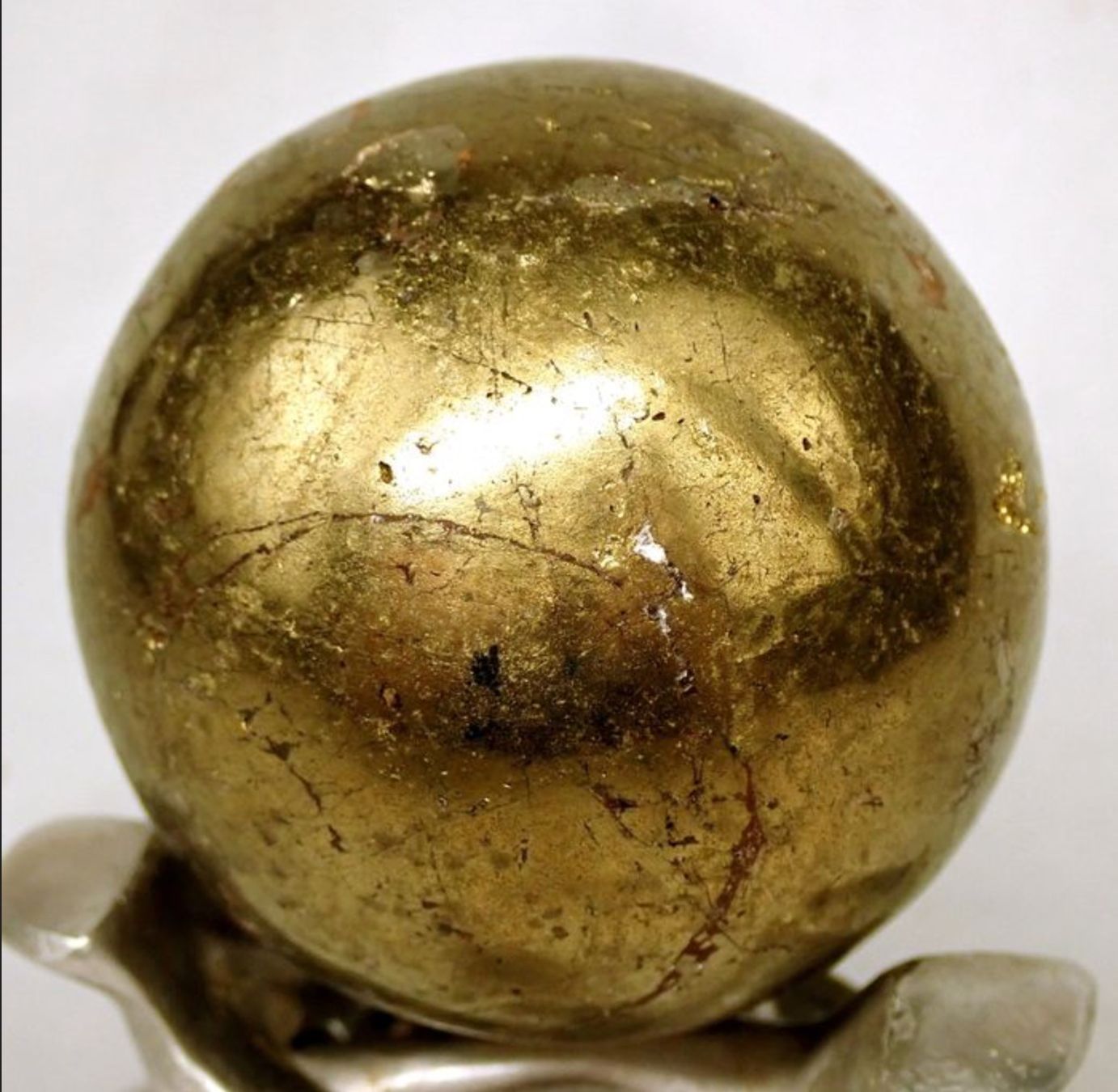 Minerali & Pietre curative: Seltene goldene Chalkopyrit-Kugel – Usato da Winterthur venduto da ArT-78 2