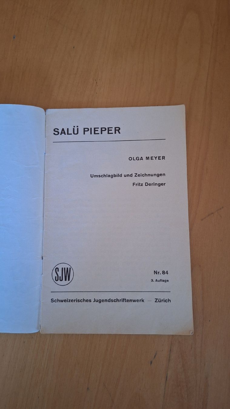 Zeitschriften & Magazine: SJW Heft Salü Pieper Nr. 84 – Gebraucht aus Bönigen von saft195619 1