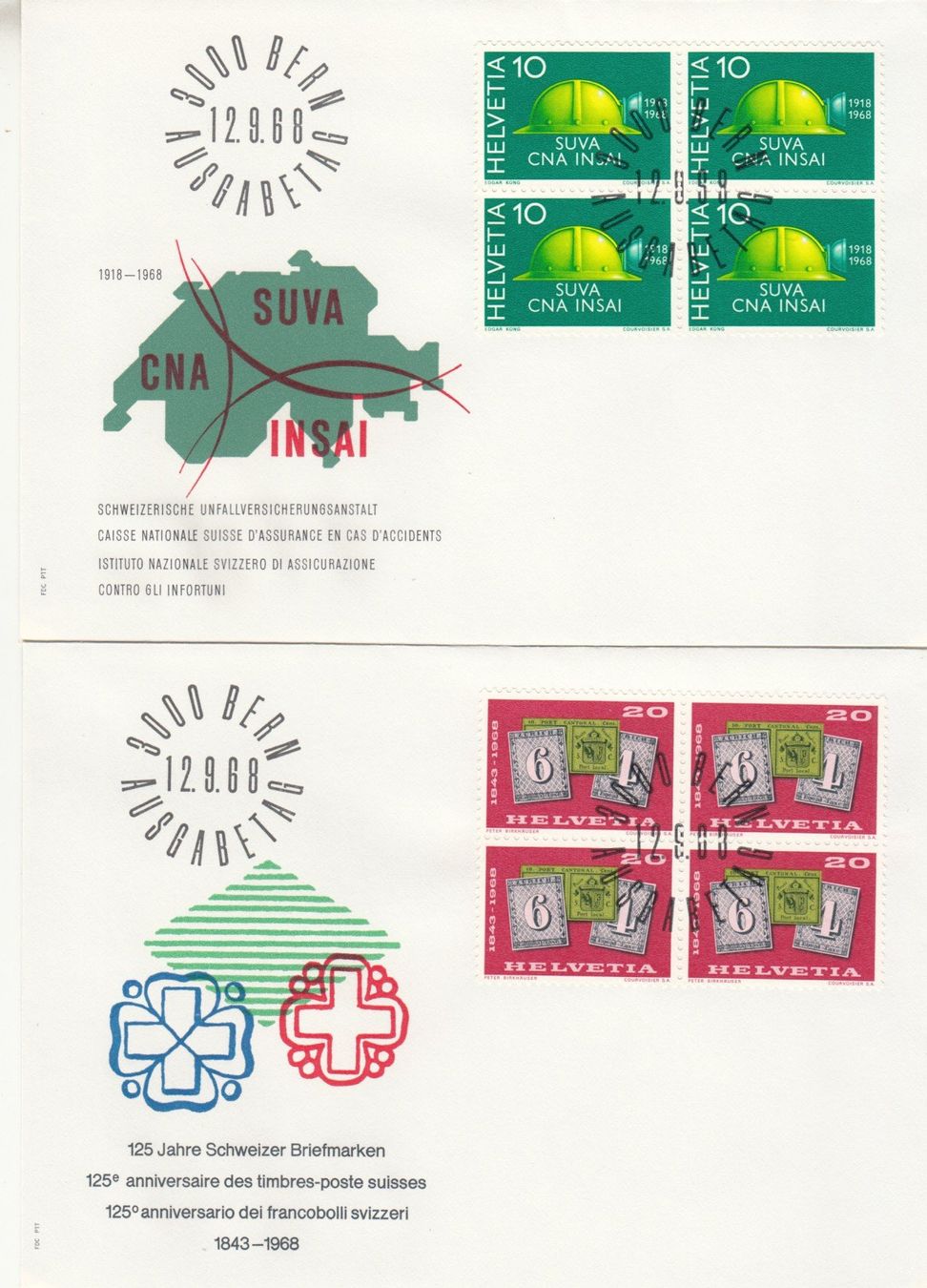 Tutti i francobolli: SBK 457 - 460 im 4er-Block FDC – Usato da Bürglen TG venduto da StampGraf 1
