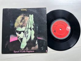 STING POLICE tolle Single Kult 80's Spreed a little happ UK
