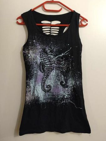 Top mit Seepferdchen Grösse S