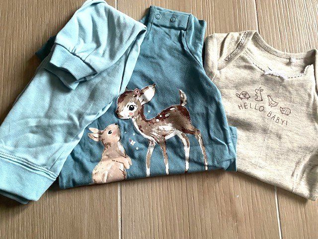 Lotti & Set di vestiti: neues kleines, feines Set Gr. 74 "Reh" – Nuovo (secondo la descrizione) da Staufen venduto da Nasli