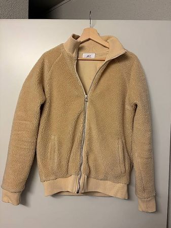 Mr P Teddy Jacke Ecru Zip Jacke Grösse M