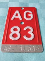 Fahrradnummer Velonummer AG 83 AARGAU AG-146343