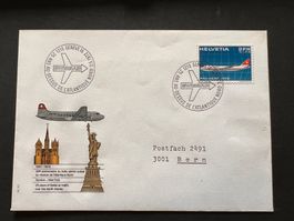 Swissair  25 J. Geneve-New York 1972  (R111)