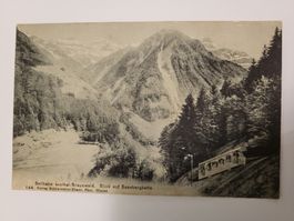 Ansichtskarte Seilbahn Linthal-Braunwald 1907 gelaufen Rmu