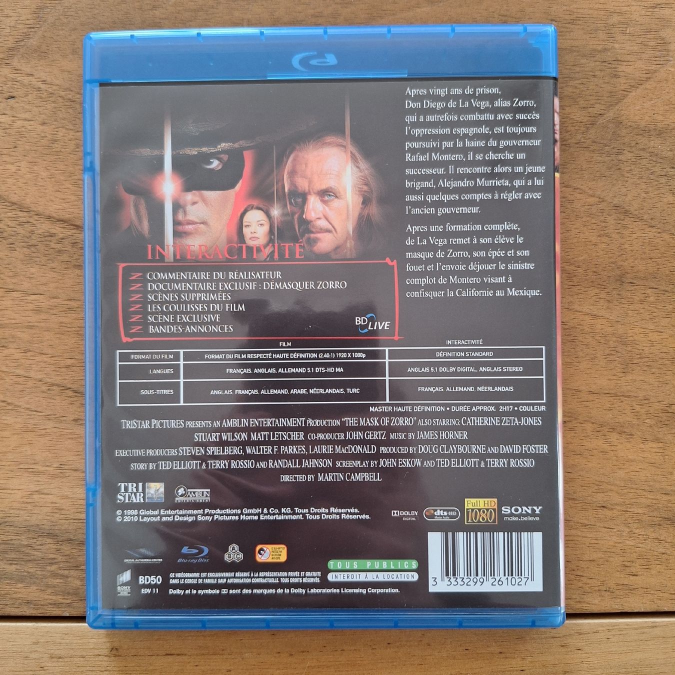 Tutti i DVDs: Le Masque de Zorro - Bluray – Usato da Porrentruy venduto da Ikoss 1
