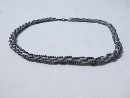 Vintage-Kette mit Rocailles-Perlen und Stäbchen, Länge 48cm