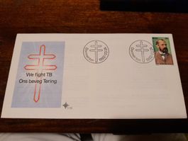 Rare! Enveloppe philatélique Afrique du Sud 1982 Robert Koch