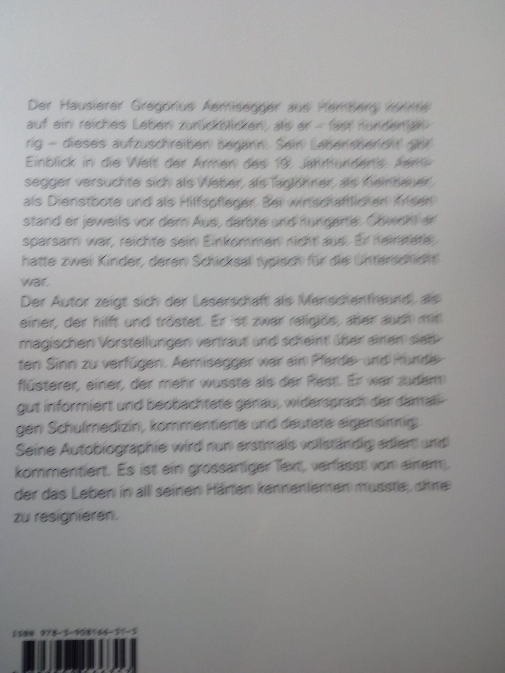 Libri: Buch Das Leben eines Toggenb. Hausierers – Nuovo e nell'imballaggio originale da Degersheim venduto da chatzgrau 1