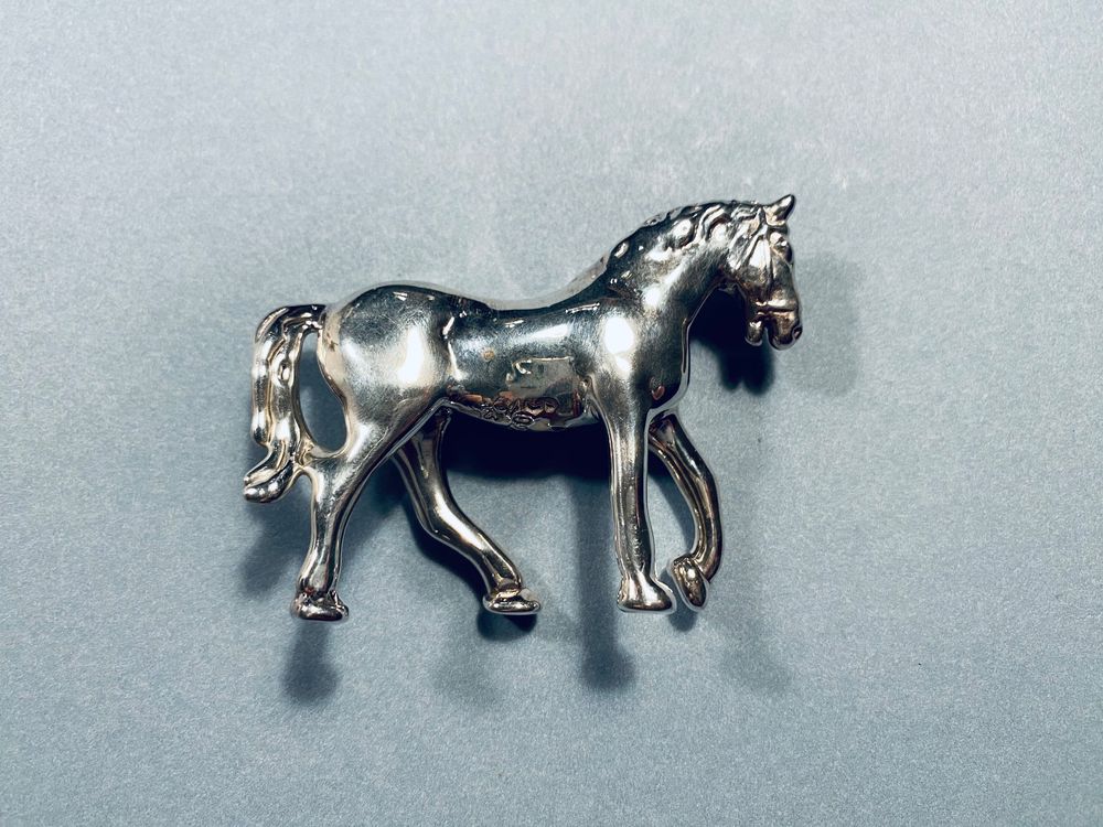 Hufeisen Halskette – Glücksbringer-Anhänger In Silber/Schwarz Mit Strass, 55+4 Cm, Perfektes Geschenk Für Pferdefans