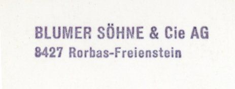 Cartoline postali: Rorbas-Freienstein  ZH  -  Blumer Söhne & Cie., Spinnerei – Usato da Brig venduto da Valcards54 1