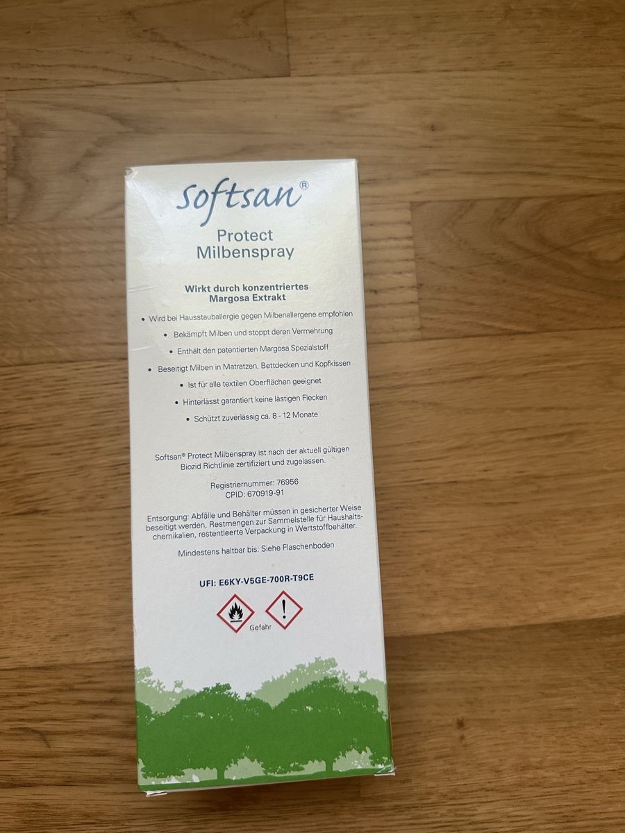 Altro per la casa: Softasan Milbenspray – Nuovo (secondo la descrizione) da Igis venduto da fra_2dbr 1