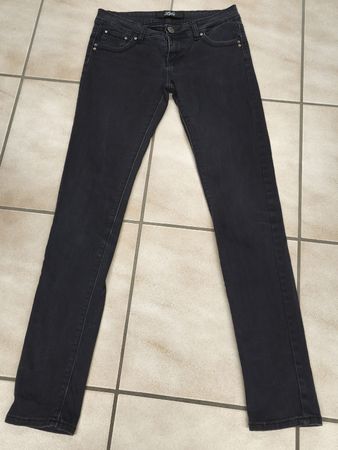 Damen Jeans LULU schwarz Slim Fit Grösse 38