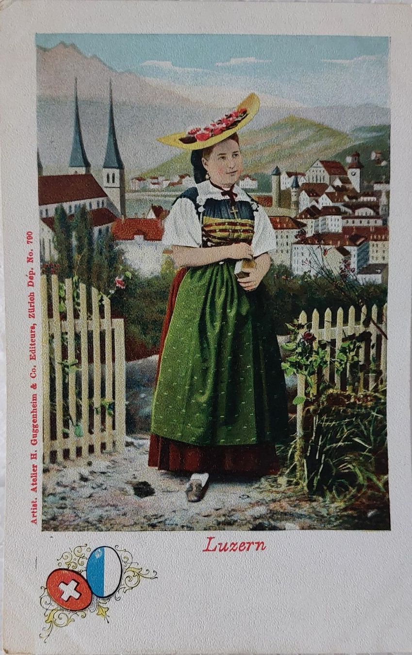 Cartoline postali: LUZERN  - Tracht – Usato da Delémont venduto da Domdom1