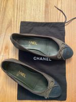 Chanel Ballerina in grün schwarz Grösse 37