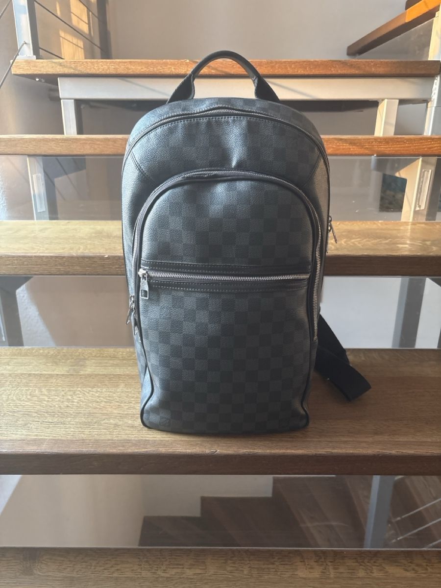 Louis Vuitton Zaini: Rucksack Louis Vuitton Canvas Damier Graphite Schwarz mit Ma – Usato da Windisch venduto da Mica82gelb