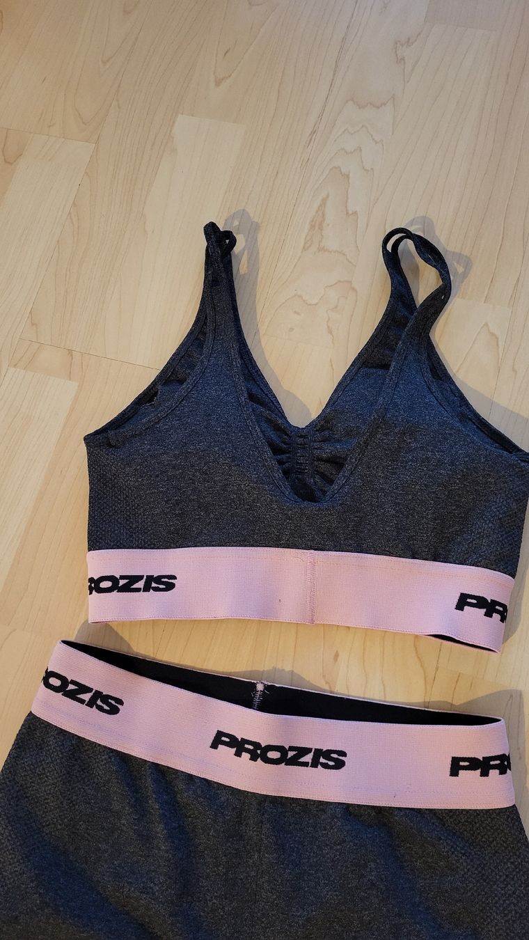 Leggings: Prozis Sport Set, Gr. S/M, Grau/Rosa – Gebraucht aus Steffisburg von esneusdaheime 1
