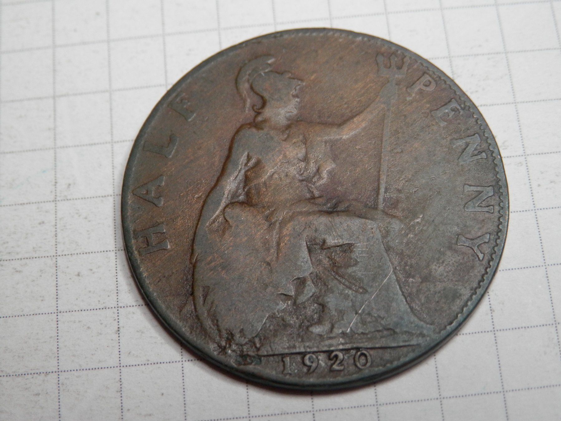 Tutti le monete: Großbritannien ½ Penny, 1920 – Usato da Weiach venduto da weiach81 1