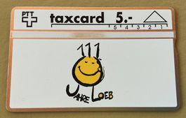 Taxkarte 111 Jahre Loeb 5.-Fr. ungebraucht