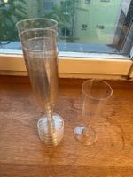6 Party-Sektgläser aus Glitzeracryl unzerbrechlich