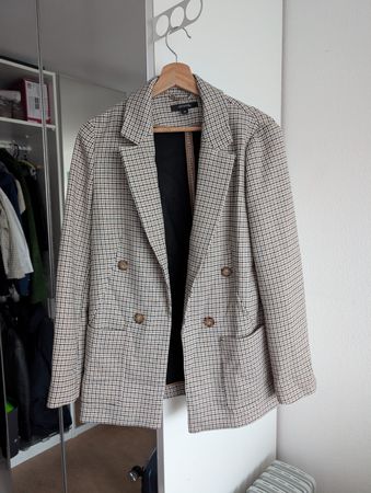 Blazer mit Hahnentrittmuster, comma,, Grösse 38