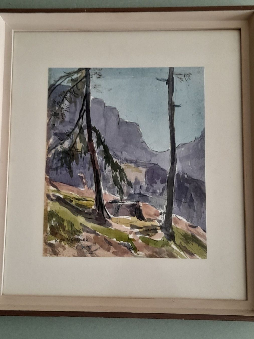 Dipinti: Karl Christener - Aquarell Berglandschaft - – Usato da Thun venduto da JeJoe 7