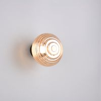 LED Wandleuchte, Glas, Amber, 16 cm Ø