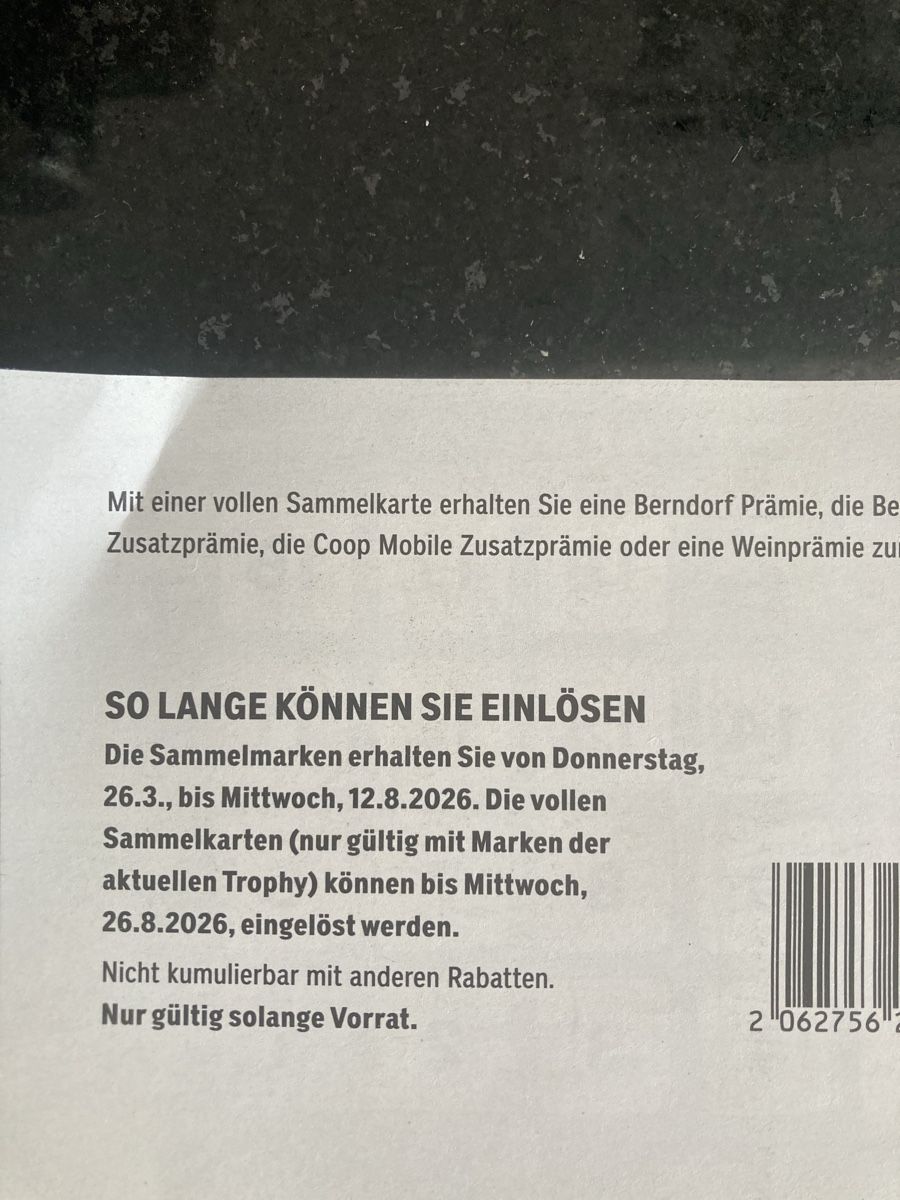 Coop Sammelmarken & -punkte: 6x Coop Trophy – Neu (gemäss Beschreibung) aus Zürich von mar_yb5j 1