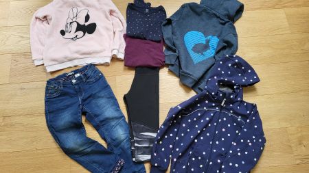Kleiderpaket Gr. 128 134 140 H&M Adidas Softshelljacke Jeans