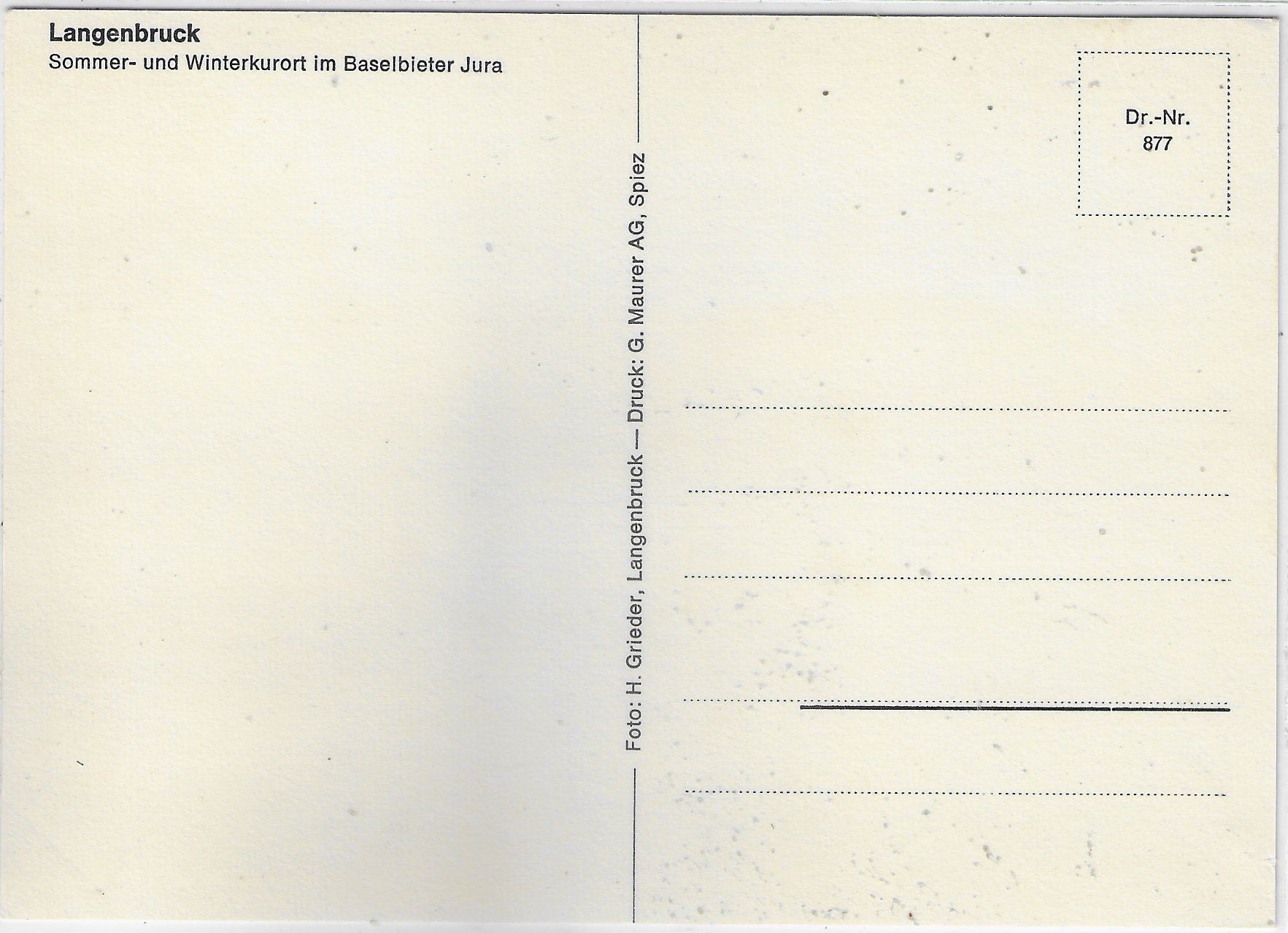 Cartes postales: Langenbruck - Generalansicht – D'occasion à Ettingen par Kartenplanet 1