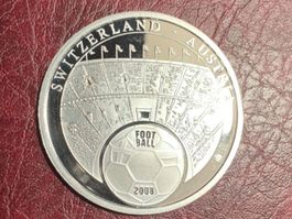 Medaille polierte Platte Fussball-EM 2008