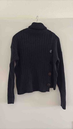 Damen Rollkragenpullover schwarz 36/38