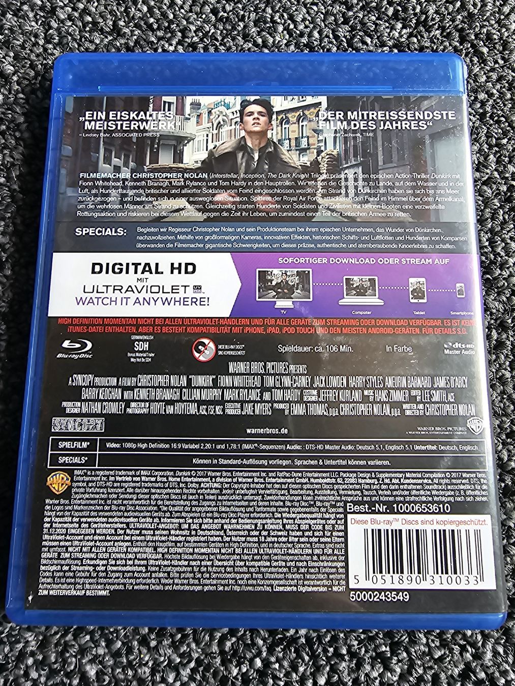 Tutti i DVDs: Dunkirk Blu-ray  – Usato da Ruswil venduto da jan_bxl5 1