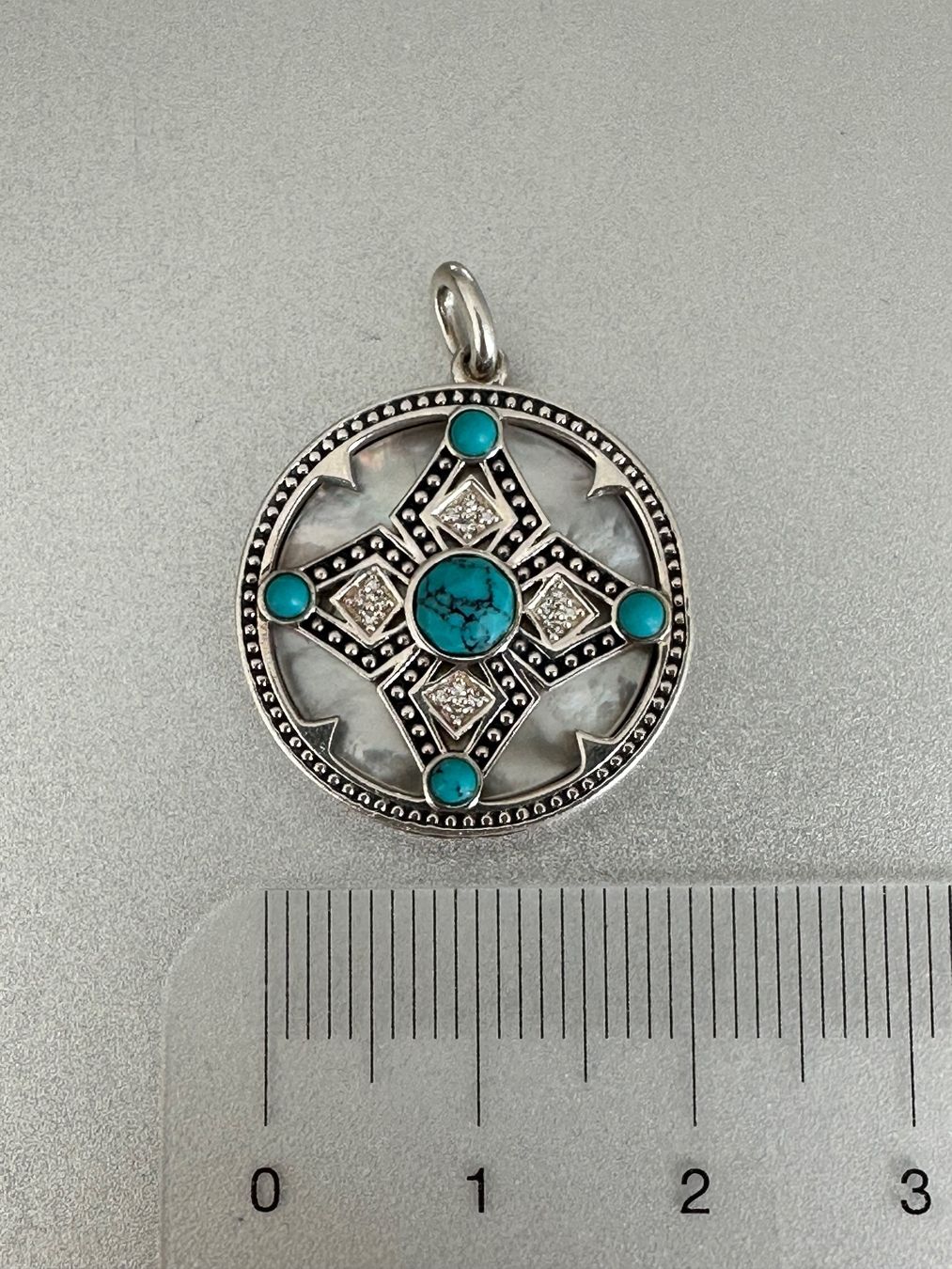 Thomas Sabo Ciondoli: Vintage Silber Amulett mit Perlmutt & Diamanten, Thomas Sabo – Usato da Onex venduto da Antiqueshow 2