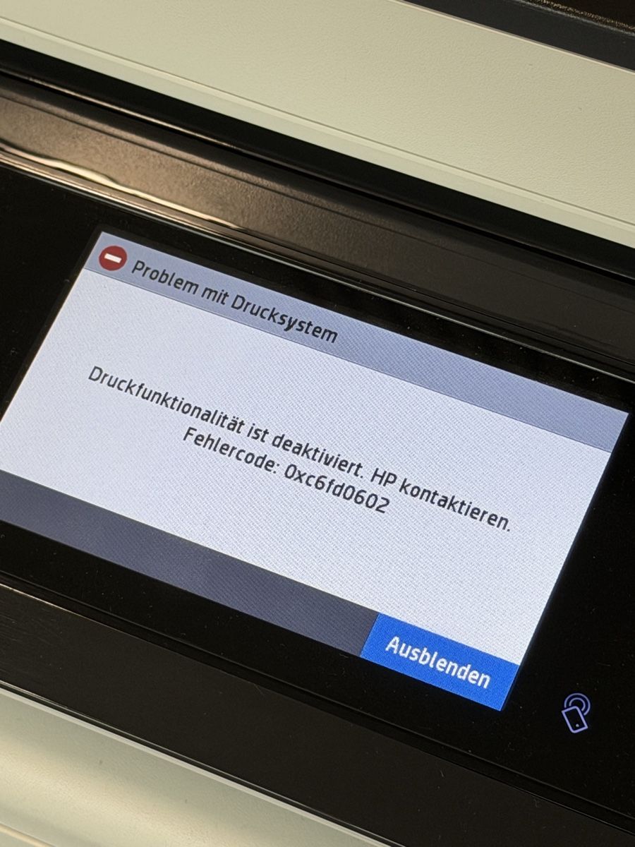 Hewlett Packard Drucker: HP PageWide MFP 377dw Drucker mit Fehlermeldung – Defekt aus Inwil von rogerbrown 3