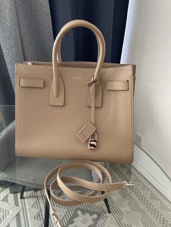 Handtasche Saint Laurent beige Leder Damen sehr guter Zustan