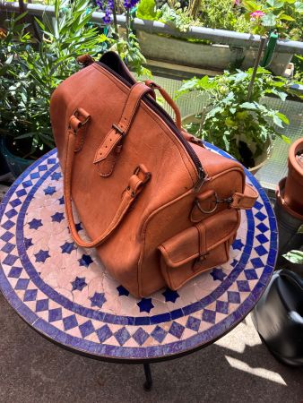 Reisetasche aus echtem Leder aus Marokko