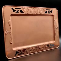 Wunderschöne Jugendstil Kupfer Tablett  WMF (um 1900)