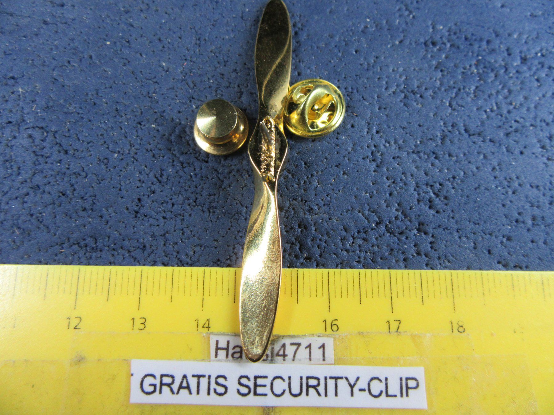 Swiss Placchette & Badge: FLUGZEUG PROPELLER GROSSS 7cm SCHMUCK-PIN mit SECURITY-CLIP – Usato da Ettingen venduto da Hausi4711 2