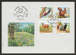 2018  Serie Sondermarken Tiere des Waldes FDC