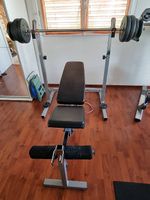 Banc de musculation Kettler + barre + poids