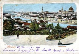 Frienze - Florenz Panorama Litho + 1901